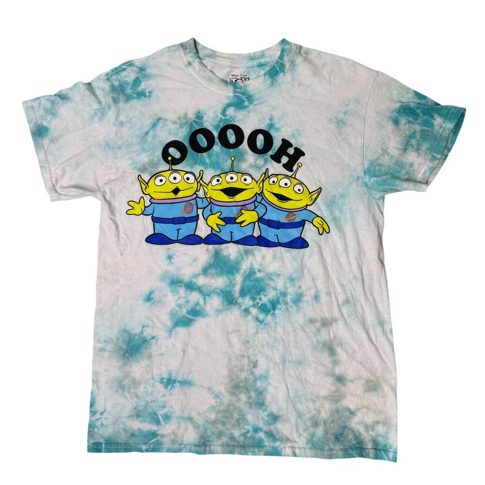 DISNEY DISNEYLAND TOY STORY ALIEN SHIRT TEE TSHIRT TIE DYE M USED MEDIUM